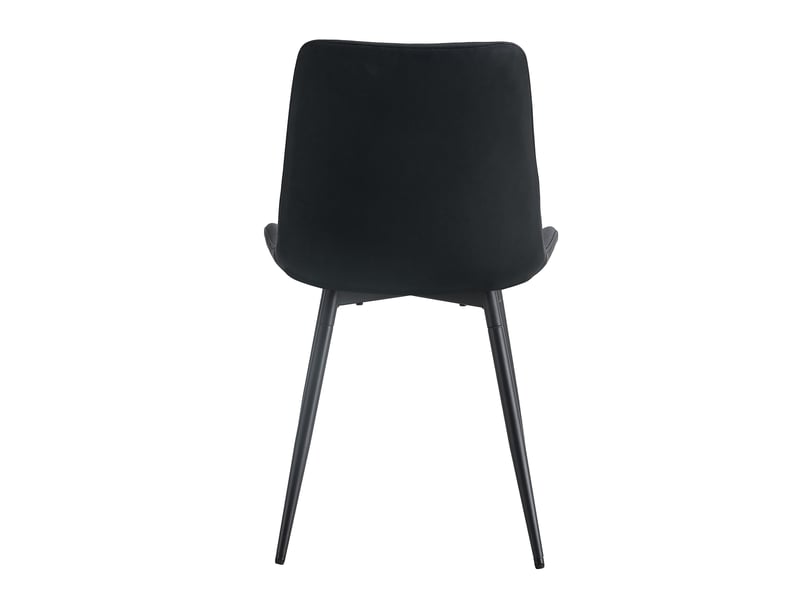  Lot de 4 chaises de salle à manger 42x47x83 cm, chaise cuisine, dossier ergonomique, assise confort, noir, pu+métal  - Conforama E