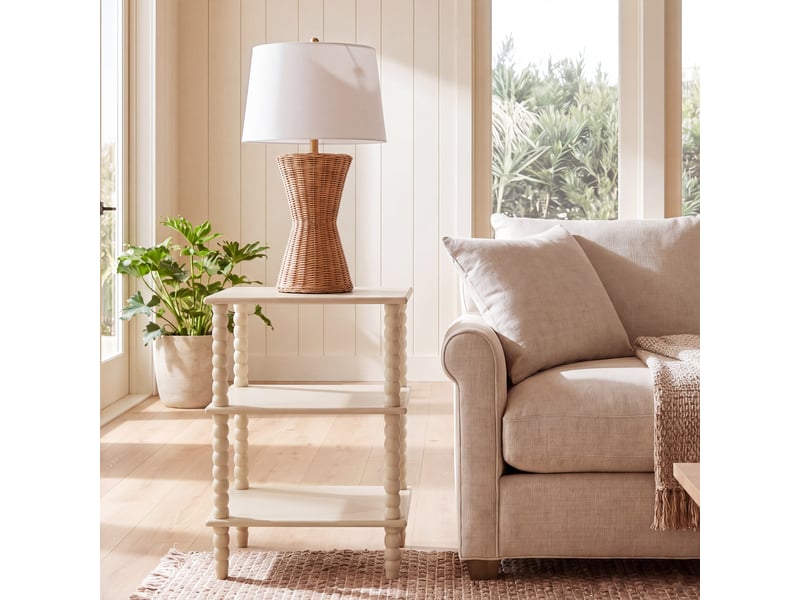  Table d'appoint en bois beige  - Conforama B