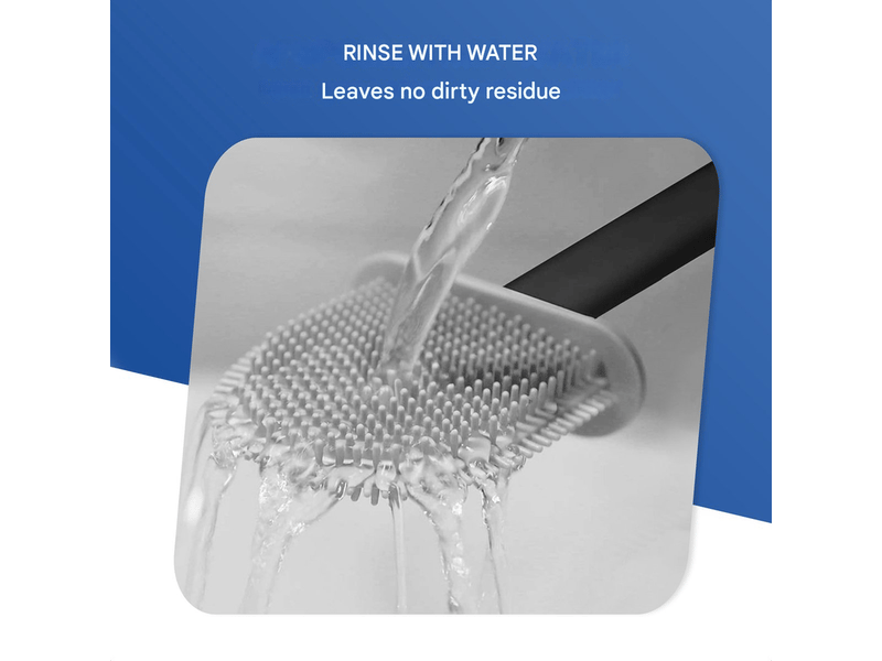  Brosse wc de luxe avec support - brosse wc flexible en silicone - comprend un système de montage - à poser ou à suspendre - brosse wc Toilet brush holder-LM3-A033-Z - Conforama E