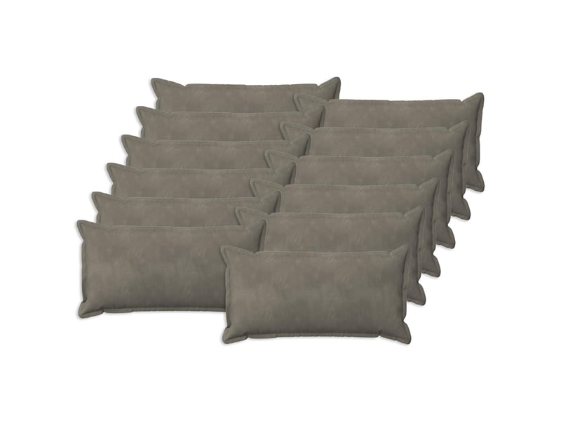 Lot de 12 coussins avec oreiller, coussins décoratifs houten gris clair fløjl cf50984  - Conforama A