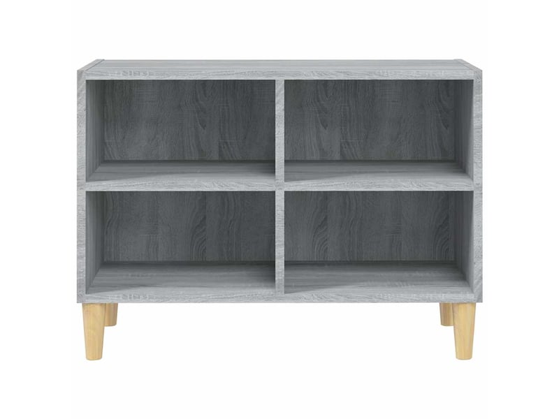  Meuble tv - banc tv - meuble de rangement avec pieds en bois massif sonoma gris 69,5x30x50 cm  - Conforama C