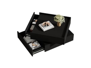 Table basse carré(e) coloris noir <strong>HAUSS SPOLE</strong> <strong></strong> - 60 cmx60 cm