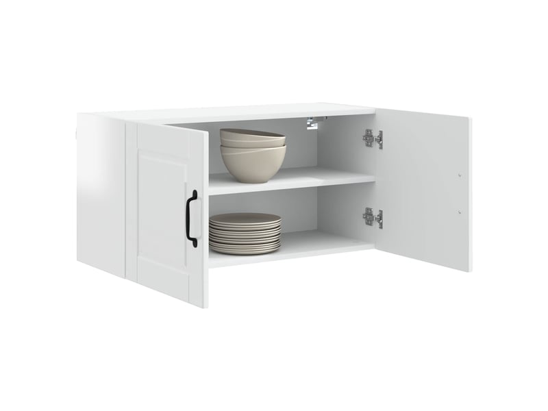  Meuble mural de cuisine, armoire de cuisine blanc brillant 80x31x40cm shl6383  - Conforama C