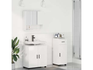 Ensemble de mobilier de salle de bain 3 pc blanc brillant cf64248