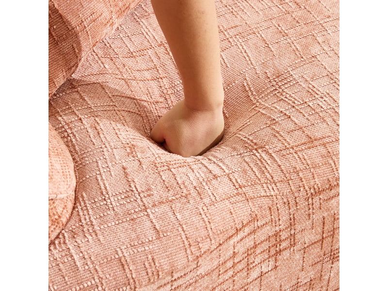  Canapé droit 2 places rose compressé 170x87x65 cm avec accoudoirs, 2 coussins, prêt à l'emploi pour salon ou chambre W3498P342197 - Conforama D