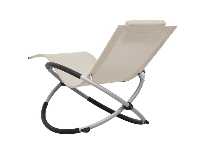 Chaise longue de jardin, chaise d'extérieur pour enfants acier crème cf31793 - Conforama D