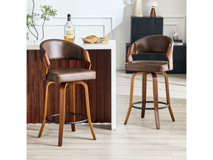 tabouret de bar <strong>HAUSS SPOLE</strong> - marron hauteur d'assise 66 cm vendu Par paire