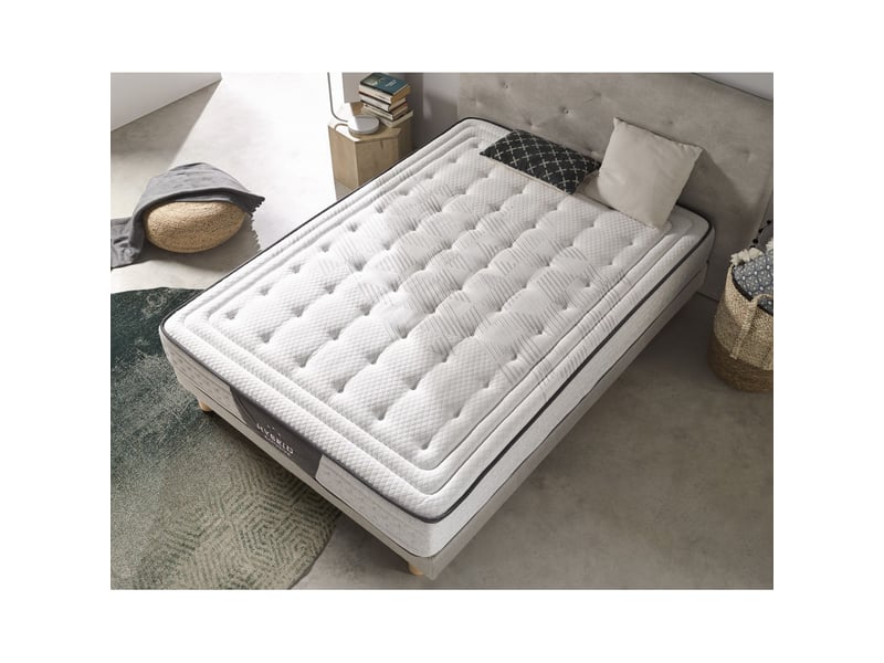  Matelas hybride à ressorts ensachés hybrid exclusive - mi-ferme, mémoire de forme, indépendance de couchage 8435720046380 - Conforama C