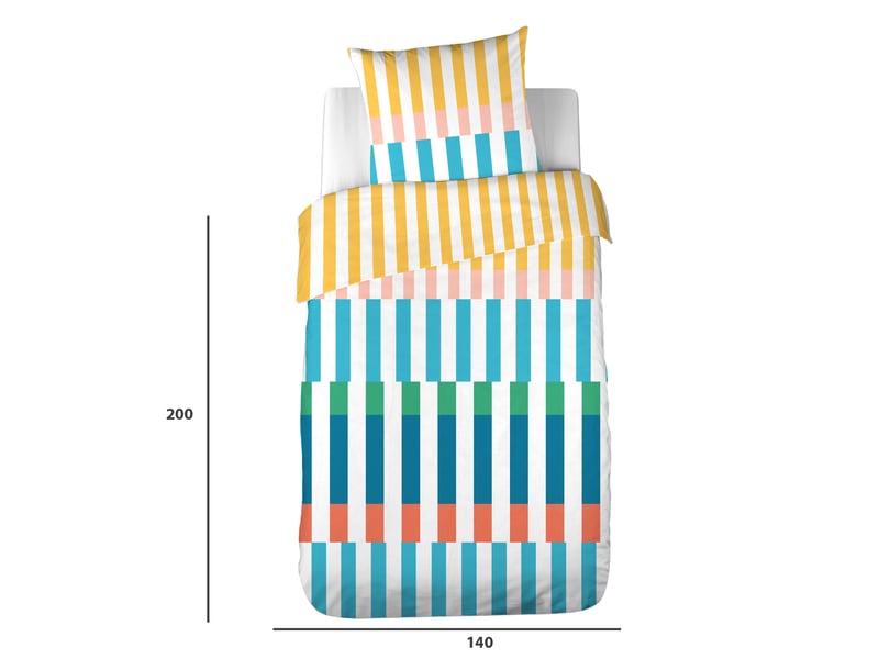 Parure de lit Housse + 1 taie 140x200 cm  - Conforama H