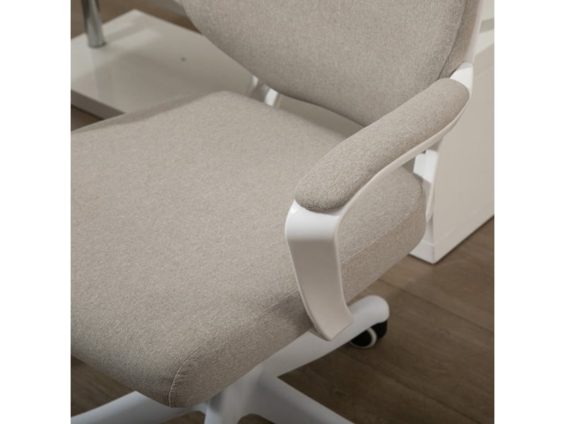  Chaise de bureau valeniel ergonomique bascule réglable beige blanc  - Conforama E