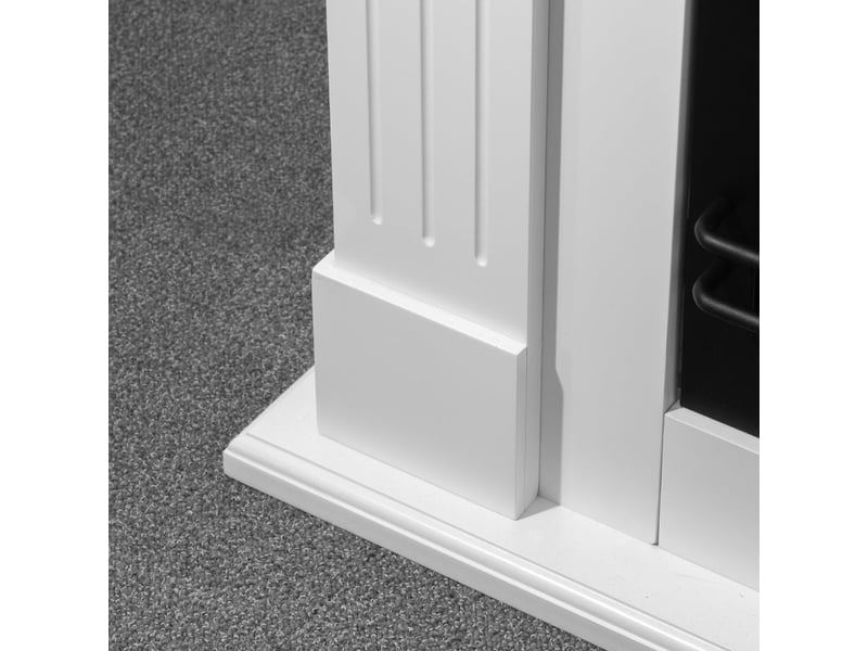 Cambridge - cadre de cheminée 110 x 100 x 36 cm, revêtement décoratif en mdf blanc - Conforama E