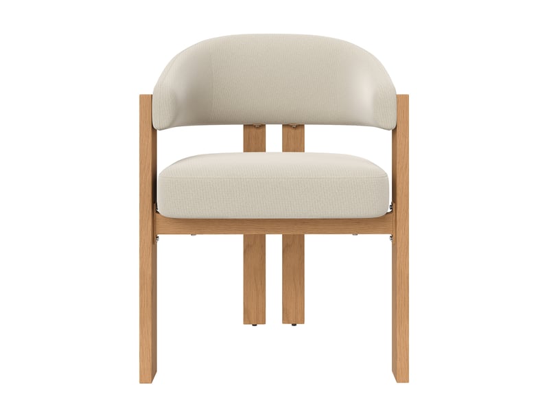 Chaise de salle à manger ergonomique (6 pièces) avec garnissage épais, pieds en métal stables et imitation bois – respirante, facile d’entretien, pour chambre à coucher, salle à manger et salon - Conforama A
