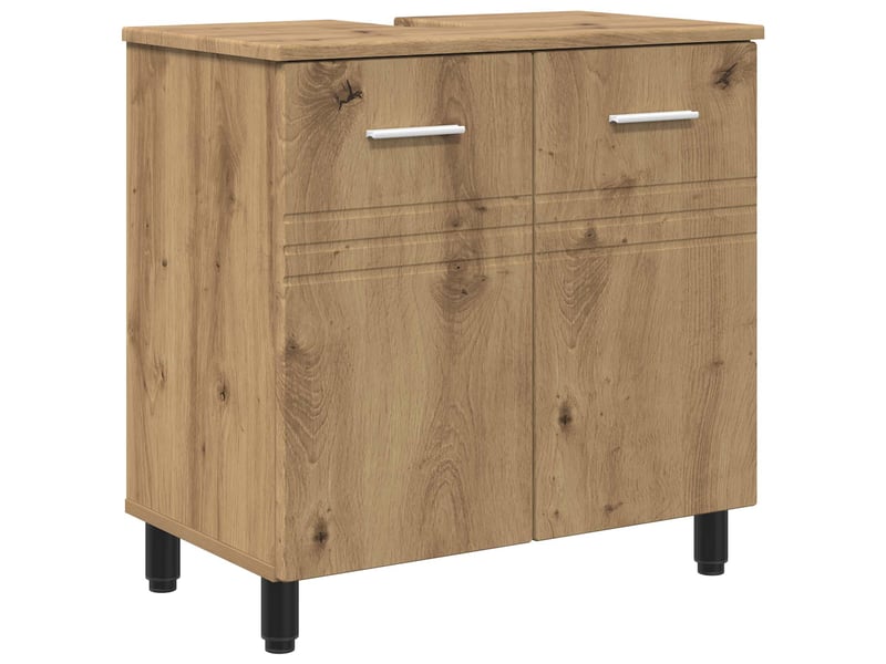 Unité de vanité de salle de bain, meuble de rangement chêne artisanal shl4088 - Conforama A