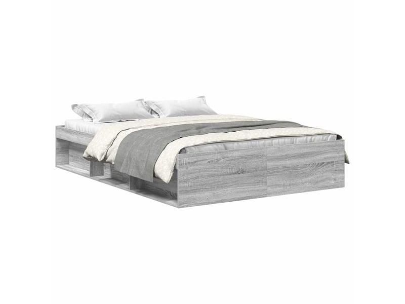  Lit double- lit adulte -  cadre de lit sans matelas sonoma gris 120x190 cm  - Conforama A
