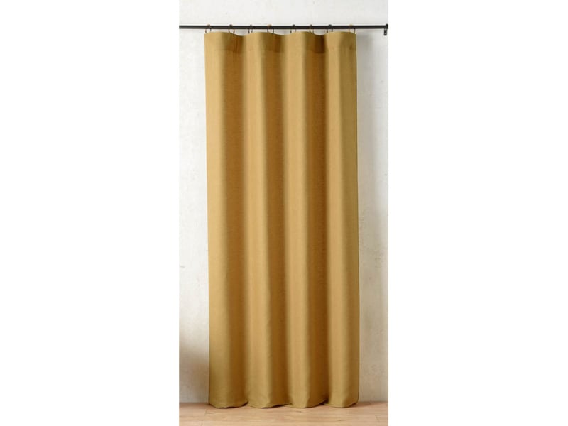  Rideau à anneaux mistolino 145 x 260 cm – tissé en france - 145x260cm - moutarde  - Conforama A