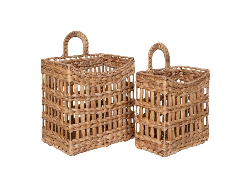  Set 2 cestini de parete appesi en giacinto d'acqua cala — naturel  - Conforama B