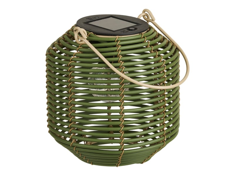  Lanterne solaire en imitation rotin vert ø15cm - carmen CARMEN - Conforama A