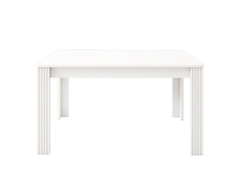 Table à manger rectangulaire imitation chêne pieds robustes design contemporain - Conforama A