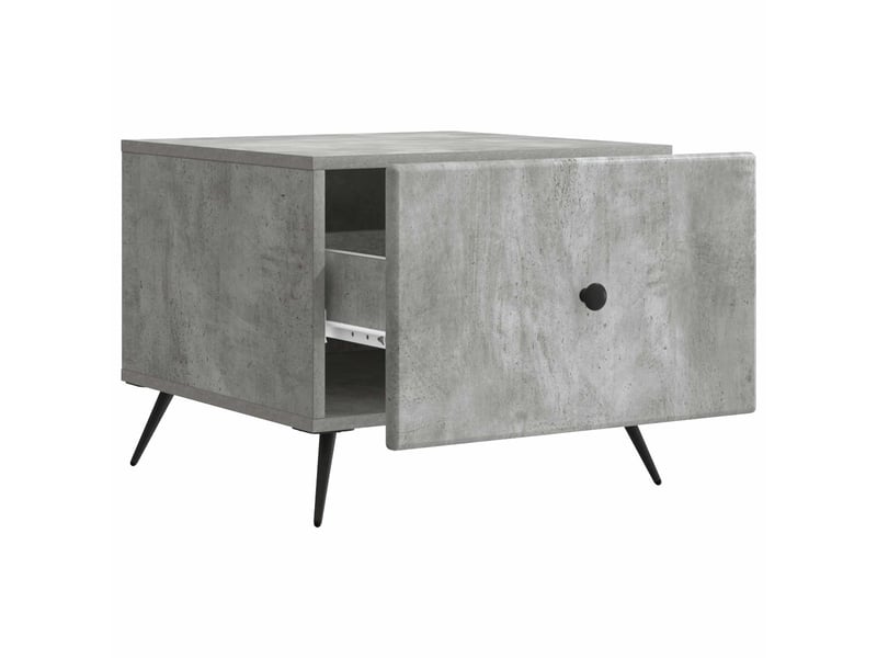  Table basse - table de salon - table à thé gris béton 49 x 50 x 40 cm bois d'ingénierie  - Conforama D