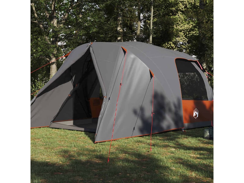  Tente de camping, tente dôme 4-personnes 4 personne gris et orange shl98507  - Conforama C