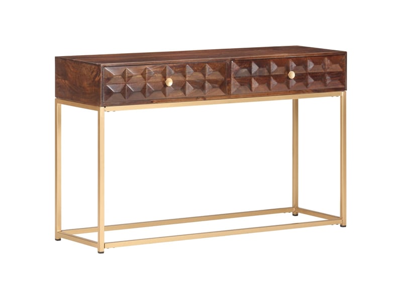  Console en bois de manguier massif 122x36x75 cm  - Conforama B