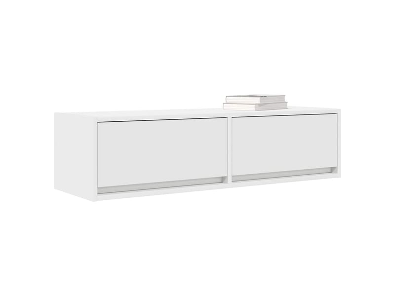  Meuble tv - banc tv - meuble de rangement 100 x 31 x 25,5 cm blanc bois d'ingénierie  - Conforama C