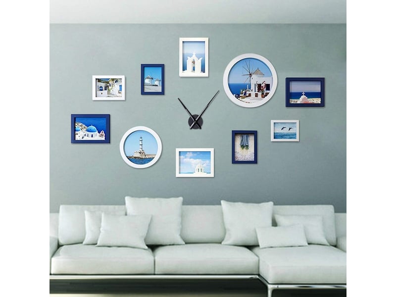  Grandes aiguilles d'horloge murale 3d – aiguilles silencieuses en acier inoxydable à monter soi-même – décoration de chambre – noir  - Conforama D