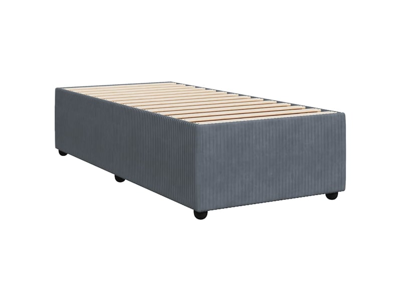  Lit simple- lit adulte -  cadre de lit sans matelas gris foncé 80x200 cm velours  - Conforama B