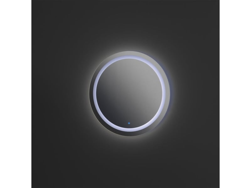  Miroir de salle de bain rond avec éclairage led tactile made in italy ring  - Conforama D