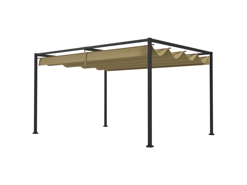  Pergola de jardin, pergola rétractable 298x213x221cm kaki  - Conforama A