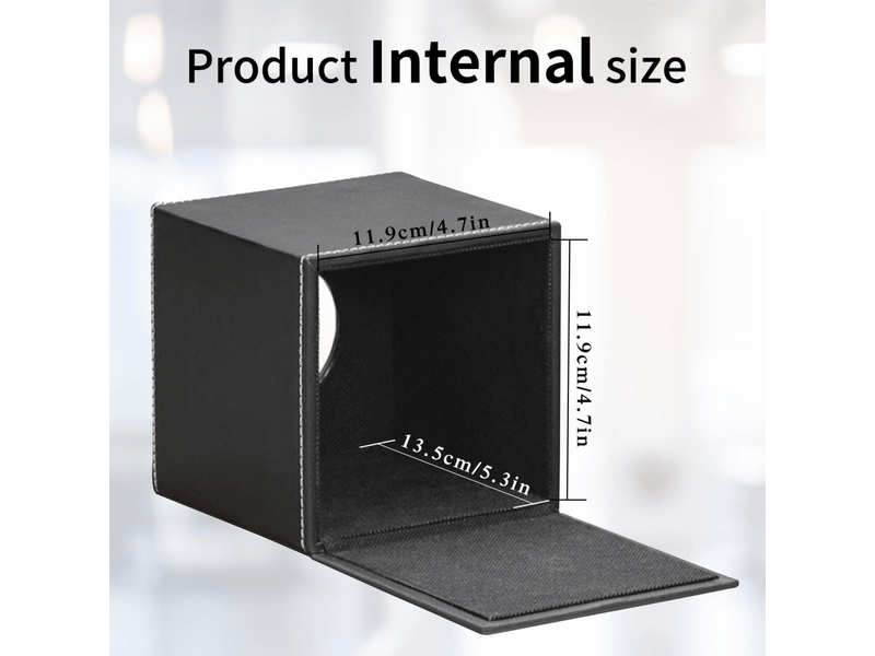 Boîte à mouchoirs carrée en cuir, distributeur pour bureau, domicile, restaurant, hôtel, voiture - noir - Conforama C