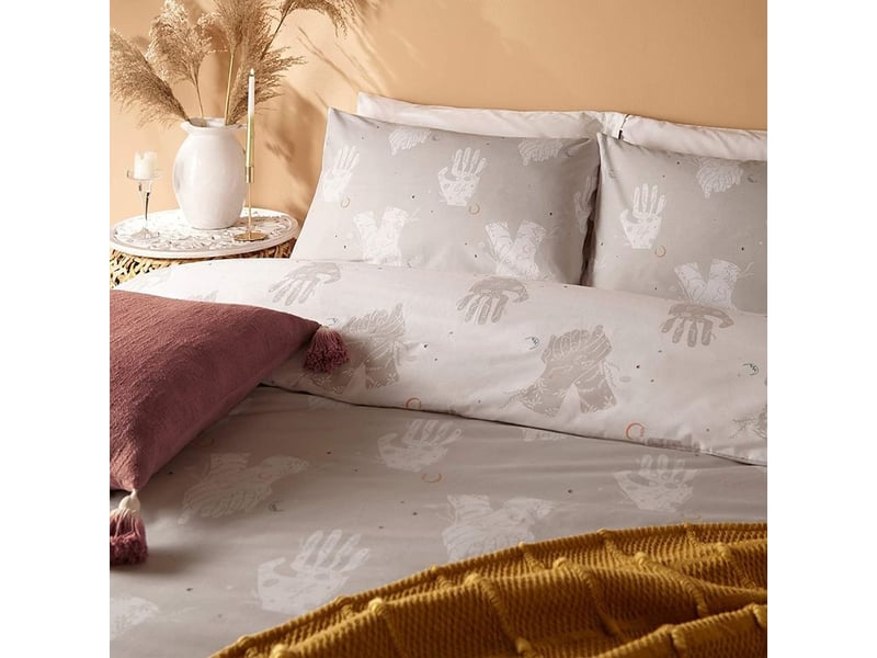  Housse de couette, coton, polyester, gris  - Conforama C