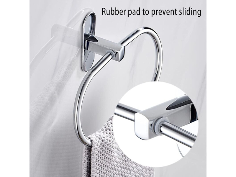 Anneau porte-serviettes en acier inoxydable porte-serviettes ovale fixé au mur, porte-serviettes de salle de bain porte-serviettes ovale  - Conforama E