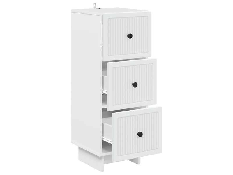  Armoire à tiroirs, rangement bureau blanc 33 x 34,5 x 90 cm bois d'ingénierie shl5735  - Conforama E