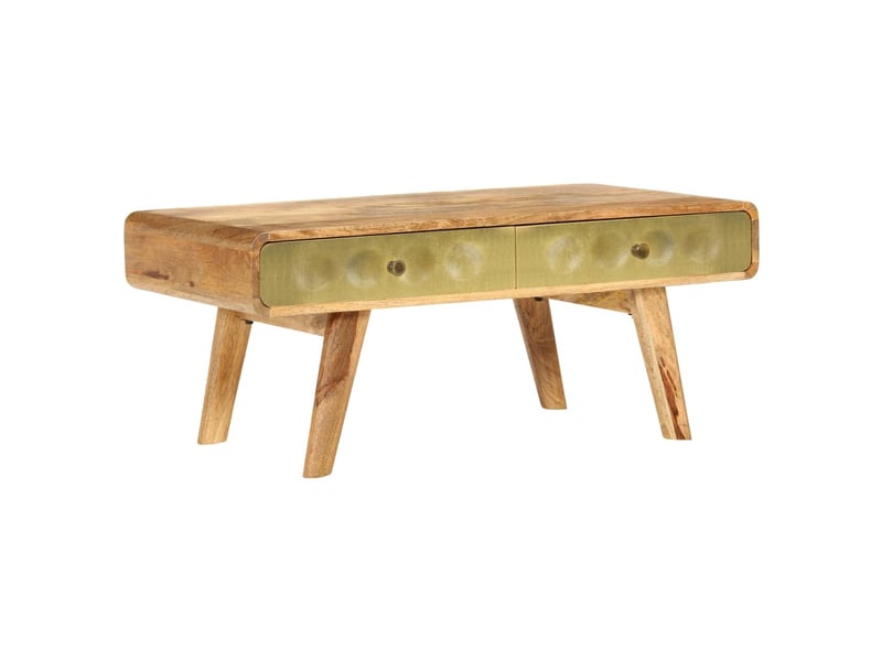  Table basse - table de salon - table à thé bois de manguier massif 90x50x40 cm  - Conforama B
