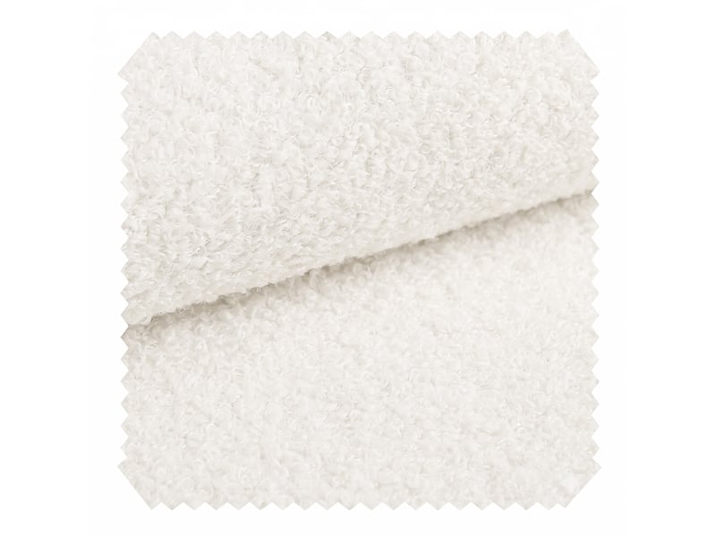  Banc coffre de lit 186 x 47 x 61 cm blanc, chenille bouclette, rangement hydraulique et fermeture douce  - Conforama E