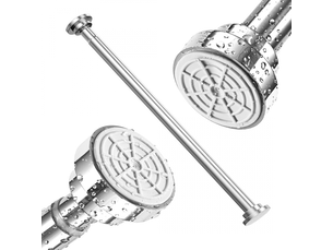 Tringle à rideau de douche télescopique en acier inoxydable, sans perçage, support de pression autobloquant (65-100 cm)