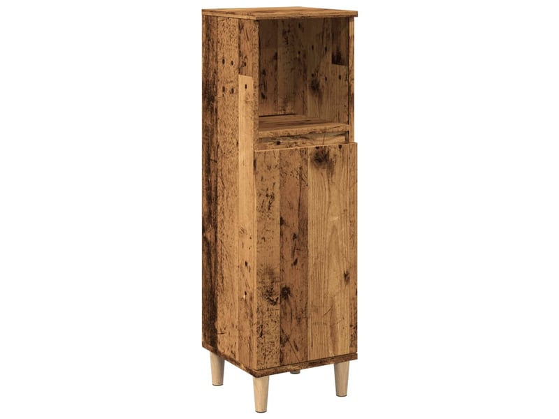  Armoire de salle de bain vieux bois 30x30x100cm bois ingénierie shl2715  - Conforama A