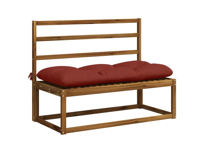  Lot de 2 coussins de banc, coussins d'assise vianen 100 % polyester rouge cf57664  - Conforama C