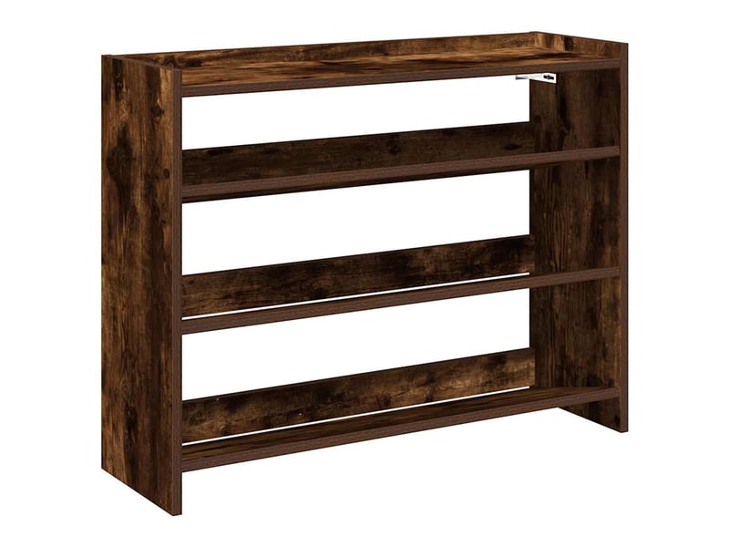  Meuble à chaussures, étagère à chaussures chêne fumé 80x25x62 cm bois d'ingénierie  - Conforama A
