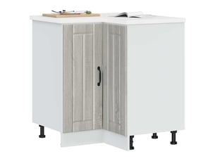 Armoire d'angle de cuisine lucca sonoma gris bois d'ingénierie