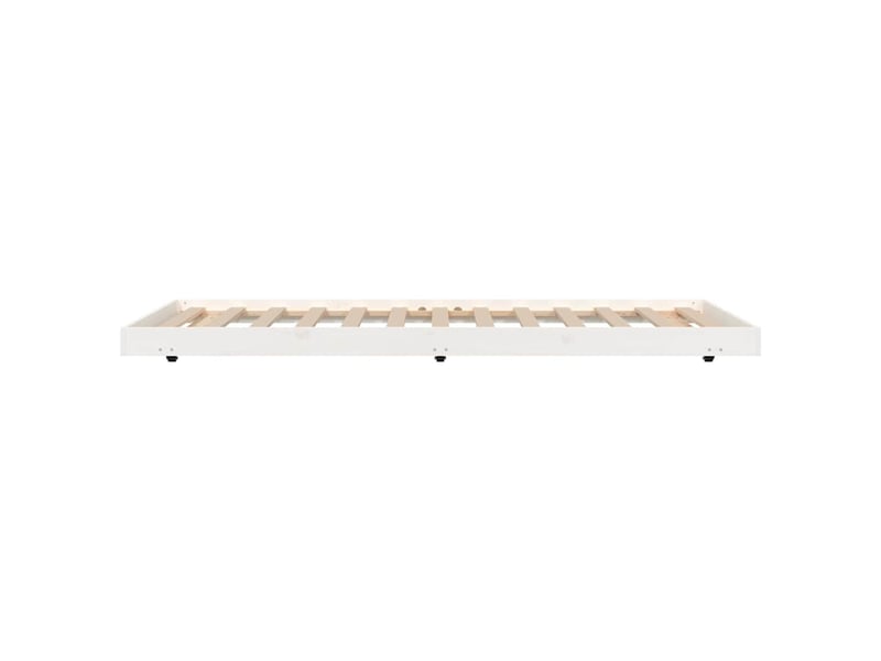  Lit simple- lit adulte -  cadre de lit sans matelas blanc 100x200 cm bois de pin massif  - Conforama D