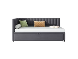 Lit gigogne 90x200 cm OKWISH coloris gris