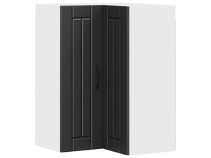 Meuble mural de cuisine, armoire d'angle cuisine lucca noir 57x57x80cm