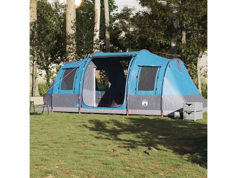 Tente de camping, tente tunnel 4 personnes bleu imperméable shl74505 - Conforama D