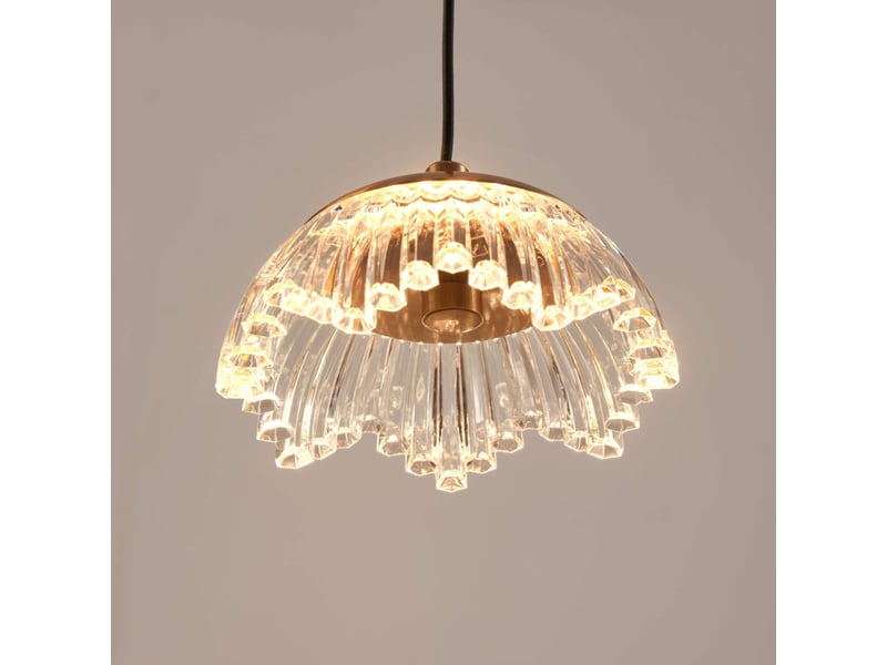  Longue suspension cascade florale en verre led dimmable 2 m - liliana Liliana - Conforama D
