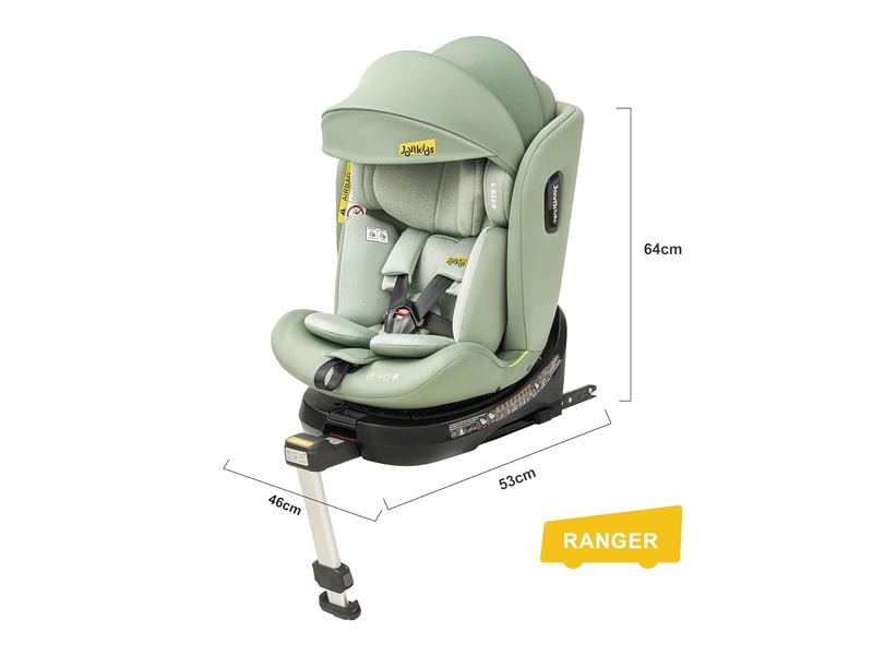  Siège auto bébé jovikids i-size r129 isofix, pivotant 360°, 40-150 cm, inclinable  - Conforama C