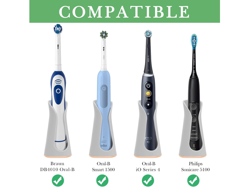  Lot de 2 supports muraux pour brosses à dents électriques, support de rangement pour brosses à dents électriques de salle de bain (gris)  - Conforama C