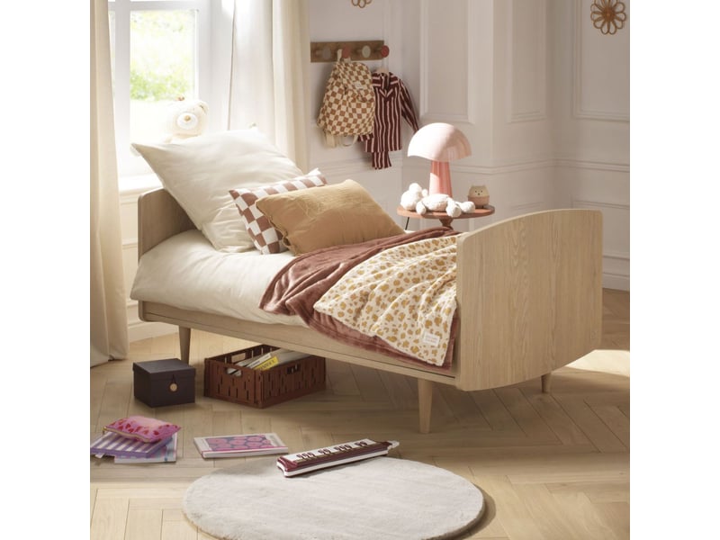  Chambre bébé trio évolutive my love, lit 140x70 évolutif commode à langer xxl et armoire - chêne vintage PK159 - Conforama D
