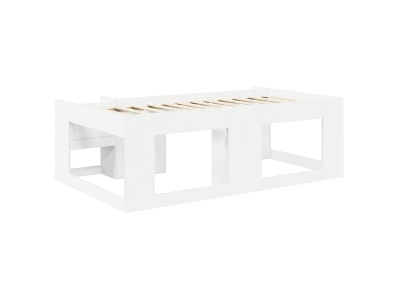  Cadre de lit pour enfants - lit jeune avec rangement blanc 90 x 190 cm  - Conforama E